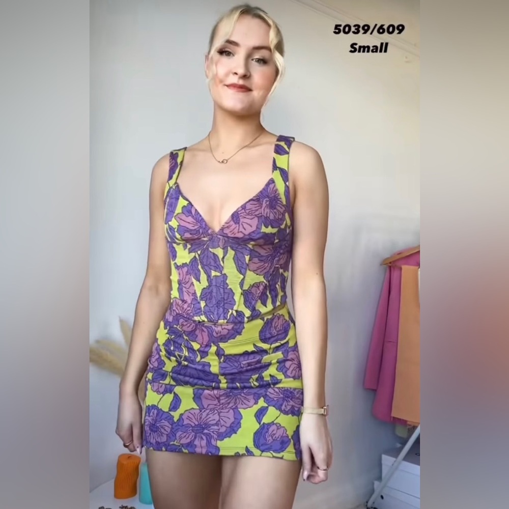 Zara floral corset style top and matching Skirt Set